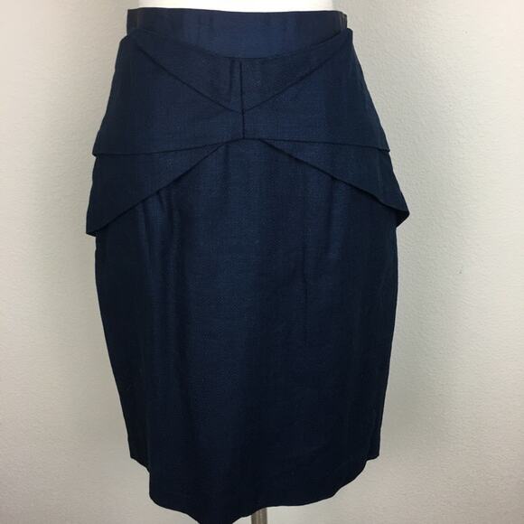 Girls from Savoy NWT Navy Peplum Pencil Skirt 6 - Picture 1 of 7